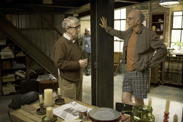 Woody Allen and Larry David making 'Whatever Works.'