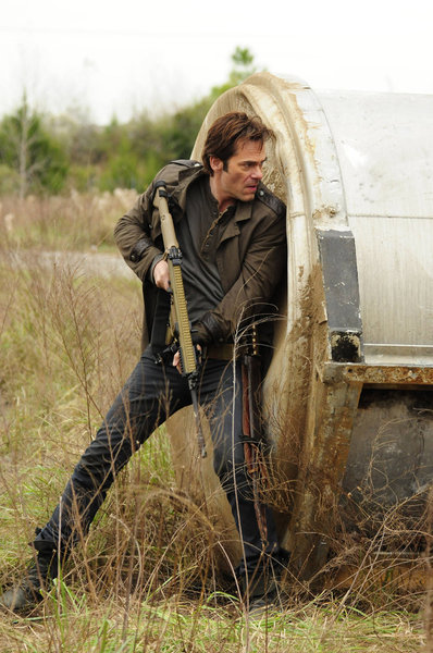 REVOLUTION -- "The Song Remains the Same" Episode 113 -- Pictured: Billy Burke as Miles Matheson -- (Photo by: Brownie Harris/NBC)