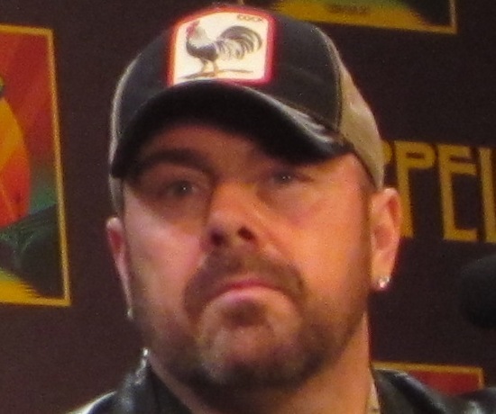 Jason Bonham of Led Zeppelin at the New York Museum of Modern Art press conference for the release of Celebration Day.