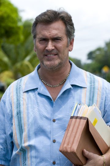 BURN NOTICE -- "Do Not Harm" Episode 210 -- Pictured: Bruce Campbell as Sam Axe -- USA Network Photo: Glenn Watson 