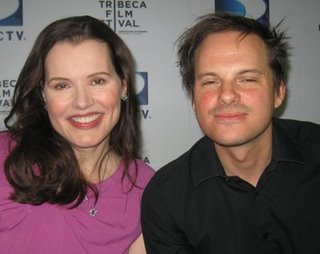 Geena Davis and Andrew Lancaster at the 'Accidents Happen' screening at the Tribeca Film Festival.