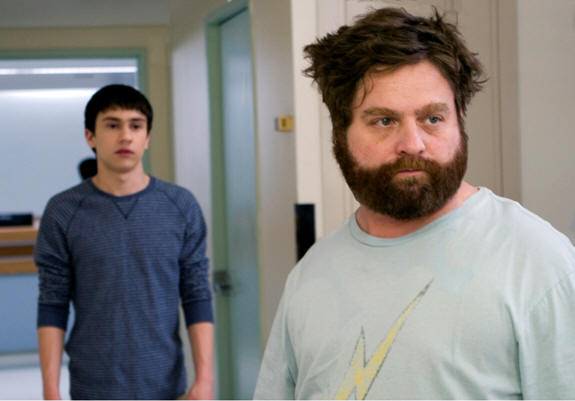 Keir Gilchrist (left) and Zach Galifianakis (right) star in writer/directors Anna Boden and Ryan Fleck's IT'S KIND OF A FUNNY STORY, a Focus Features Release.