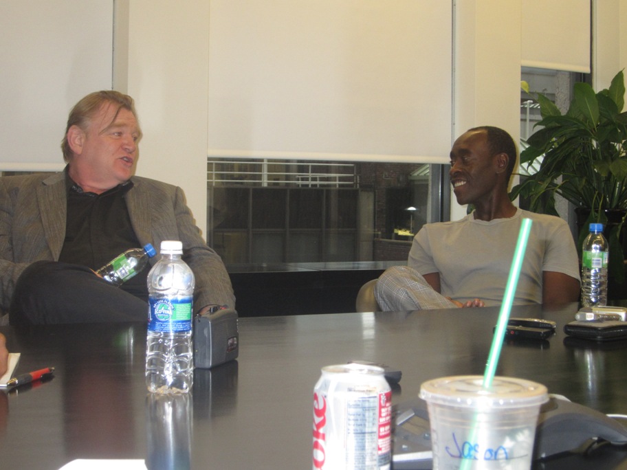 Brendan Gleeson and Don Cheadle at the New York press day for "The Guard."