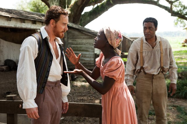 Michael Fassbender, Lupita Nyong'o and Chiwetel Ejiofor star in "12 Years a Slave."