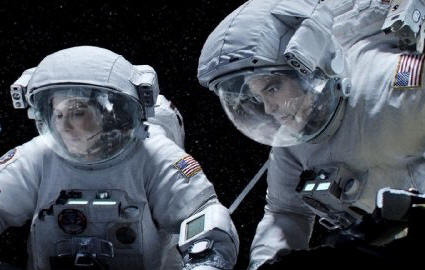 Sandra Bullock and George Clooney star in "Gravity."