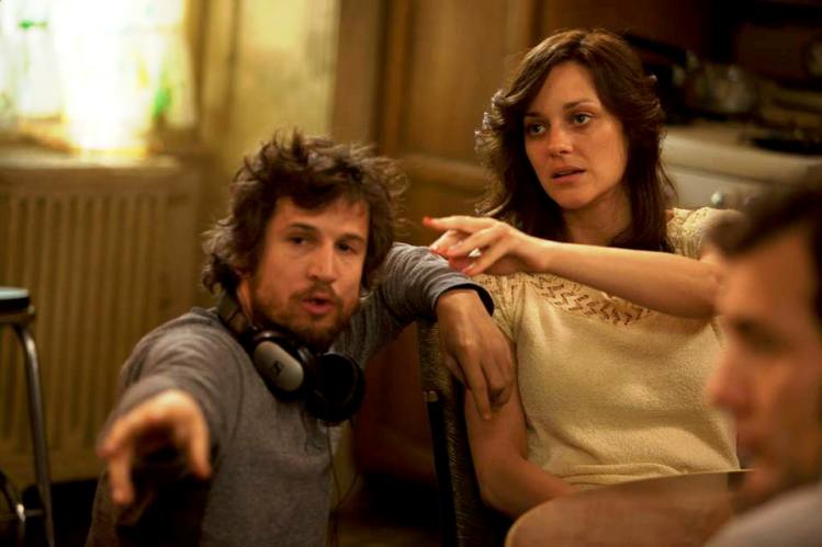 'Blood Ties' director Guillaume Canet with Marion Cotillard and Clive Owen on set.