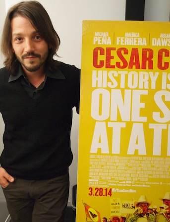 Diego Luna at the New York Press Day for 'Cesar Chavez.'