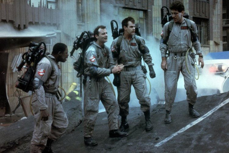 Ernie Hudson, Bill Murray, Dan Aykroyd and Harold Ramis in 'Ghostbusters.'