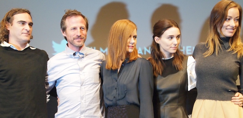 Joaquin Phoenix, Spike Jonze, Amy Adams, Rooney Mara and Olivia Wilde at the NYFF screening of 'Her.'