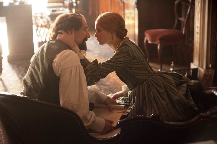 Ralph Fiennes and Felicity Jones star as Charles Dickens and Nelly Ternan in 'The Invisible Woman.'