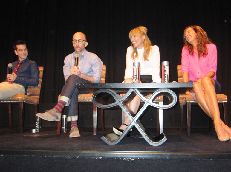 Liam James, Jim Rash, Toni Collette and Allison Janney at the NY Press day for "The Way Way Back"