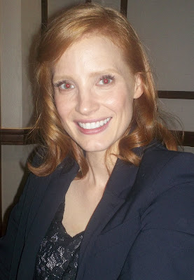 Jessica Chastain at the New York Press day for THE HELP.