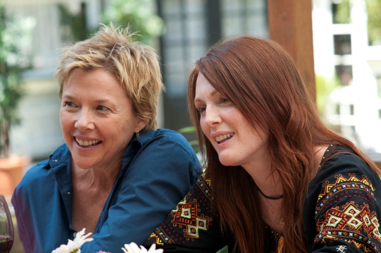 Annette Bening (left) and Julianne Moore (right) star as Nic and Jules in Lisa Cholodenko's THE KIDS ARE ALL RIGHT, a Focus Features release.