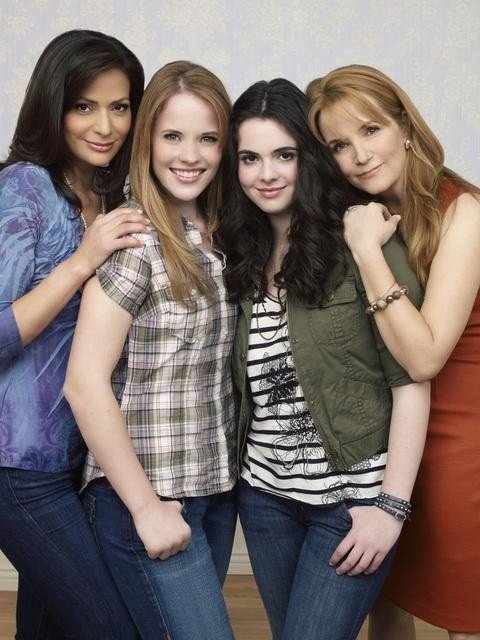 Constance Marie, Katie Leclerc, Vanessa Marano and Lea Thompson star in the ABC Family Channel series SWITCHED AT BIRTH.