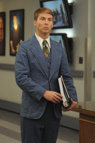 30 ROCK -- "Standards and Practices" Episode 611 -- Pictured: Jack McBrayer as Kenneth Parcell -- (Photo by: Ali Goldstein/NBC) 