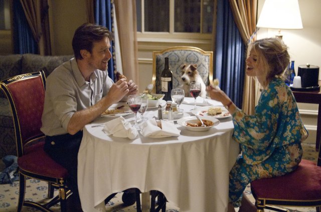 Ewan McGregor, Cosmo the dog and Mélanie Laurent in the Focus Features film "Beginners."