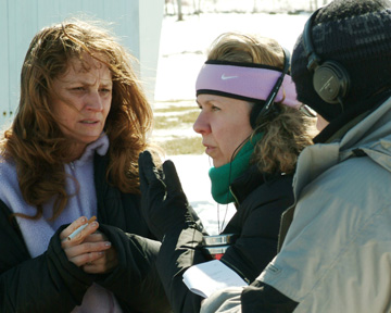 Melissa Leo and Courtney Hunt making 'Frozen River.' 