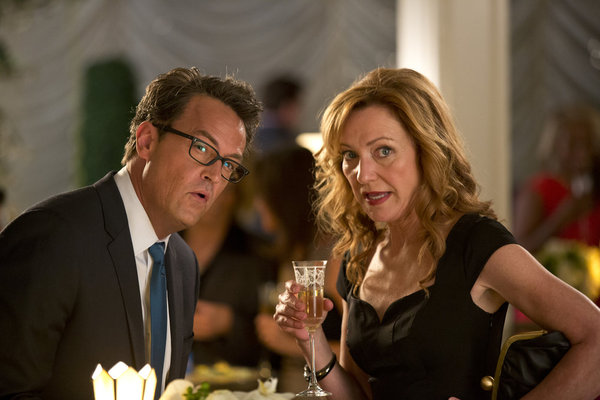 GO ON -- "TBD" Episode 106 -- Pictured: (l-r) Matthew Perry as Ryan, Julie White as Anne -- (Photo by: Justin Lubin/NBC)