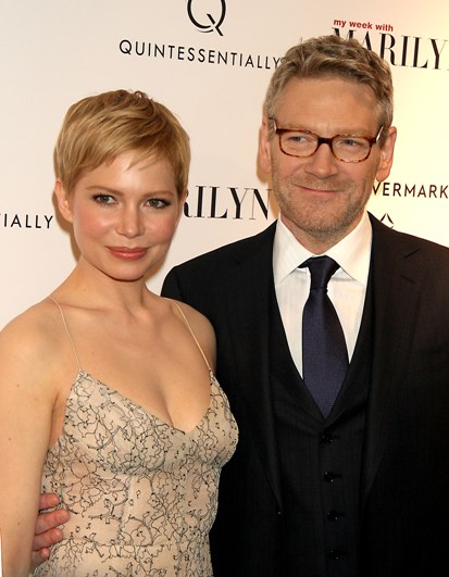 Michelle Williams and Kenneth Branagh at the red carpet premiere of 'My Week with Marilyn.'
