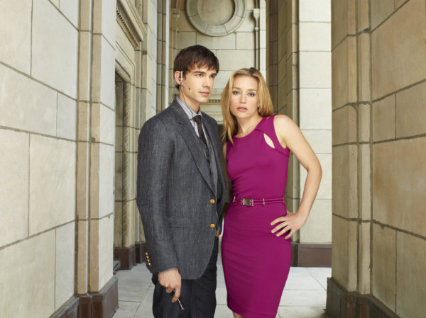 COVERT AFFAIRS -- Season:1 -- Pictured: (L-R) Christopher Gorham as Auggie Anderson, Piper Perabo as Annie Walker -- Photo by: Robert Ascroft/USA Network