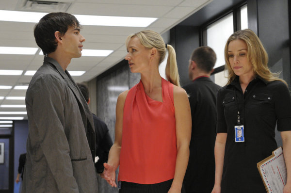 COVERT AFFAIRS -- "South Bound Suarez" Episode #103 -- Pictured: (l-r) Christopher Gorham as Auggie Anderson, Kari Matchett as Joan Campbell, Piper Perabo as Annie Walker -- Photo by: Steve Wilkie/USA Network