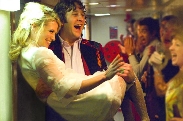 January Jones and Rhys Darby in 'Pirate Radio.'