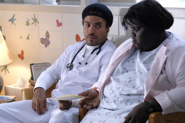 Lenny Kravitz and Gabourey Sidibe in 'Precious - Based on the Novel Push by Sapphire.'