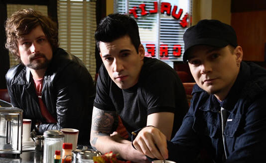 Theory of a Dead Man (l to r:  Dean Back, Tyler Connolly, Dave Brenner)